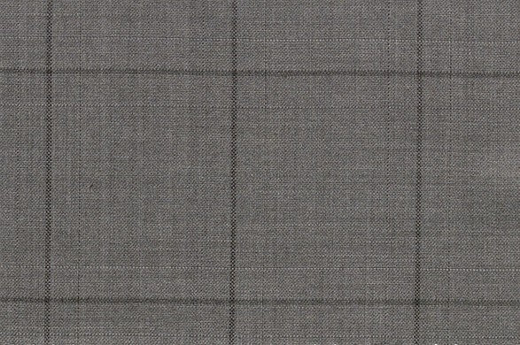 Dormeuil Fabric Grey Check 100% Wool (Ref-180549)