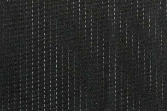 Dormeuil Fabric Black Stripe 80% Wool 8% Silk 6% Lama Pacos 6% Cashmere (Ref-182309)