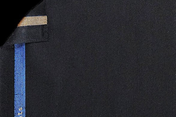 Dormeuil Fabric Navy Plain 80% Wool 8% Silk 6% Lama Pacos 6% Cashmere (Ref-182312)