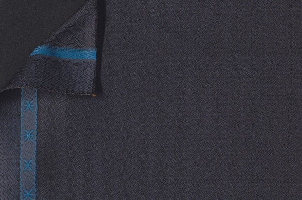 Dormeuil Fabric Navy Jacquard 100% Wool (Ref-200210)