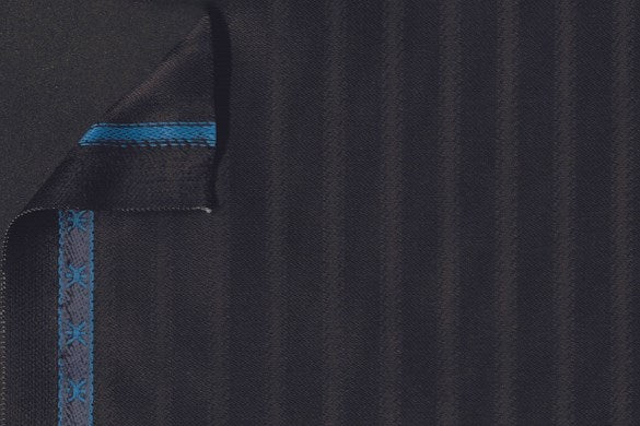 Dormeuil Fabric Black Stripe 100% Wool (Ref-200222)