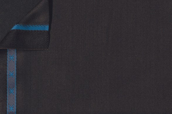 Dormeuil Fabric Black Plain 100% Wool (Ref-200230)