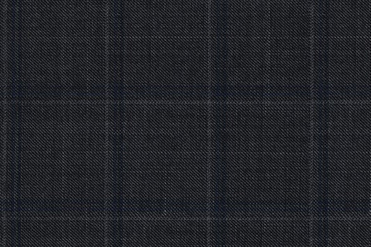 Dormeuil Fabric Grey Check 100% Wool (Ref-202423)