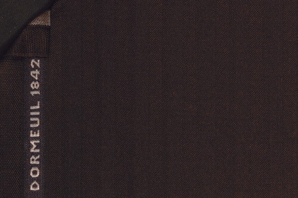 Dormeuil Fabric Brown Stripe 47% Wool 37% Cashmere 16% Silk (Ref-220007)