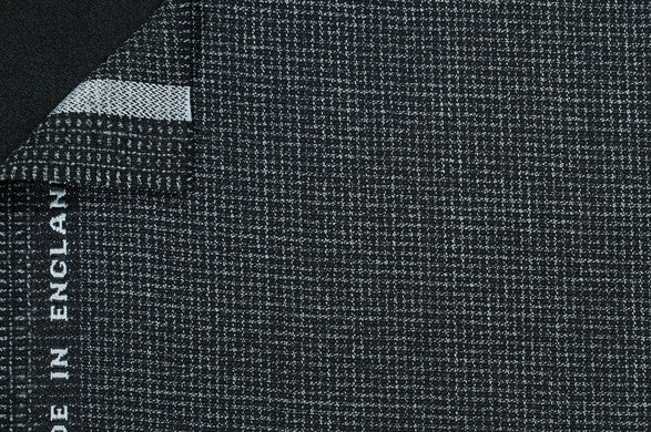 Dormeuil Fabric Black/White Micro Design 100% Wool (Ref-315024)