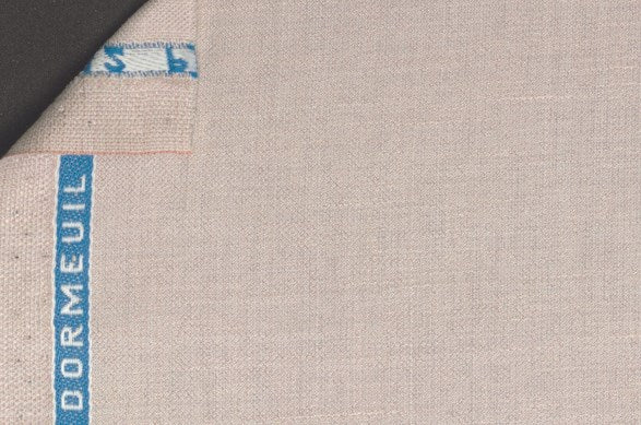 Dormeuil Fabric Beige Plain 45% Wool 45% Linen 10% Silk (Ref-417026)