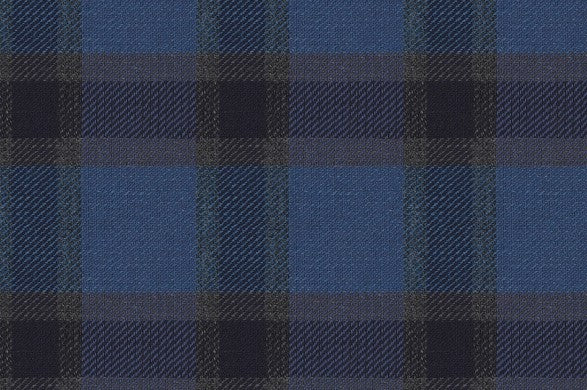 Dormeuil Fabric Navy Check 53% Wool 47% Linen (Ref-417656)
