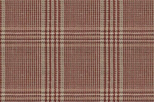 Dormeuil Fabric Rust Check 53% Wool 47% Linen (Ref-417663)