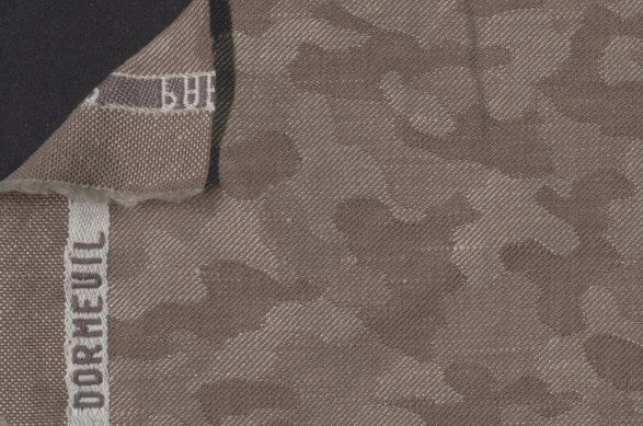 Dormeuil Fabric Brown Jacquard 54% Wool 46% Linen (Ref-417702)