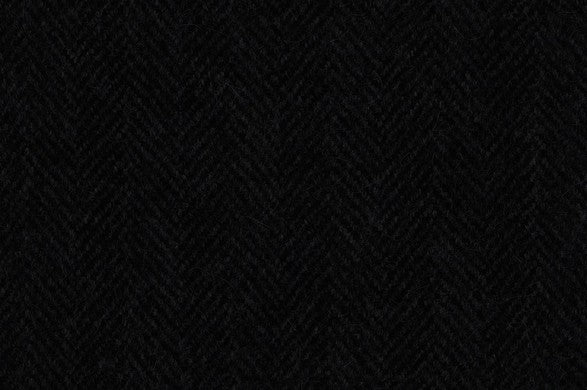 Dormeuil Fabric Black Herringbone 100% Lama Pacos (Ref-470205)