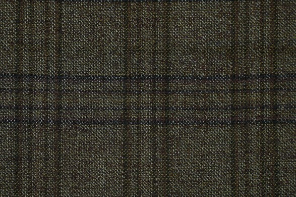 Dormeuil Fabric Brown Check 69% Wool 28% Bamboo 3% Linen (Ref-779410)
