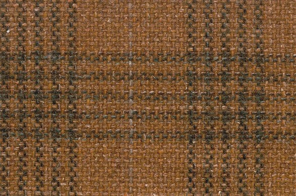 Dormeuil Fabric Orange Check 60% Wool 18% Silk 16% Polyamide 6% Linen (Ref-780001)