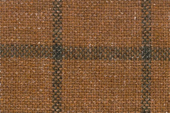 Dormeuil Fabric Orange Check 60% Wool 18% Silk 16% Polyamide 6% Linen (Ref-780016)