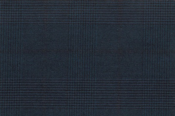 Dormeuil Fabric Blue Check 95% Wool 5% Cashmere (Ref-792015)