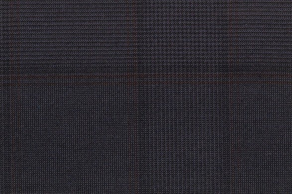 Dormeuil Fabric Navy Check 95% Wool 5% Cashmere (Ref-792017)