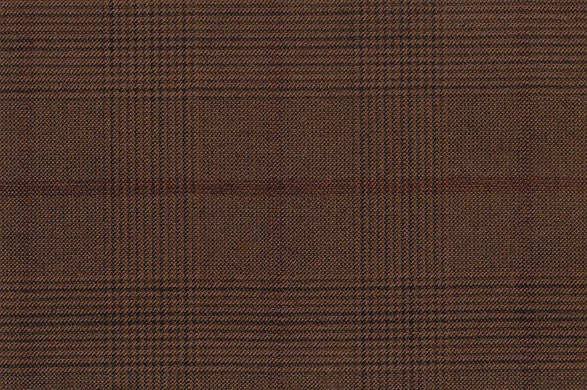 Dormeuil Fabric Brown Check 95% Wool 5% Cashmere (Ref-792022)