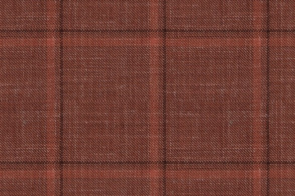 Dormeuil Fabric Orange Check 33% Cashmere 29% Wool 29% Silk 9% Linen (Ref-794350)