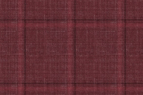 Dormeuil Fabric Burgundy Check 33% Cashmere 29% Wool 29% Silk 9% Linen (Ref-794353)