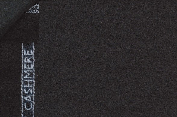 Dormeuil Fabric Black Plain 100% Cashmere (Ref-796003)