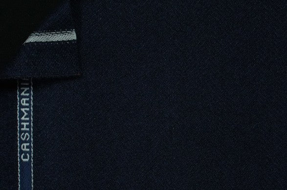 Dormeuil Fabric Navy Herringbone 92% Cashmere 8% Silk (Ref-798107)