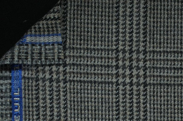 Dormeuil Fabric Beige Check 100% Cashmere (Ref-798209)