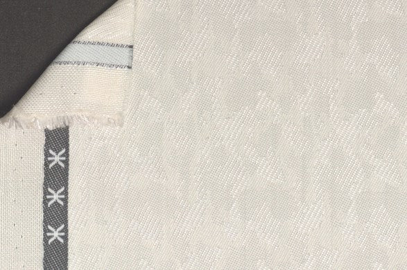 Dormeuil Fabric Off White Jacquard 80% Wool 20% Silk (Ref-818055)