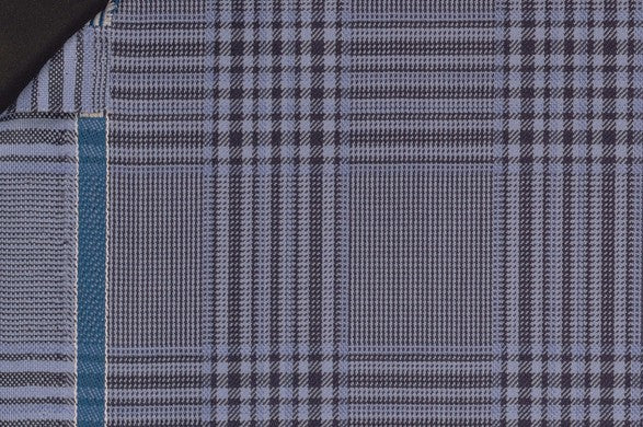 Dormeuil Fabric Blue Check 100% Wool (Ref-842017)