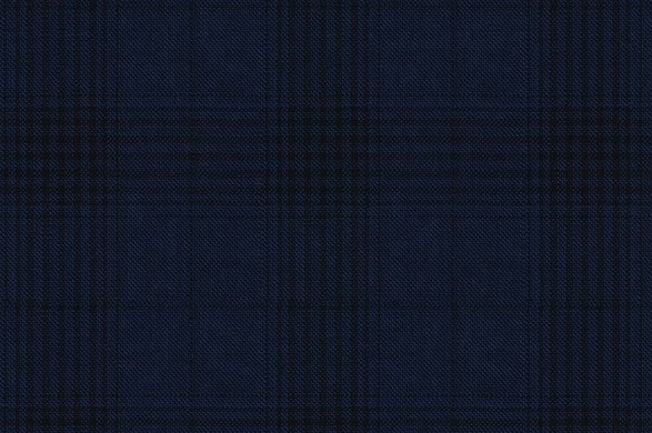 Dormeuil Fabric Blue Check 100% Wool (Ref-843435)