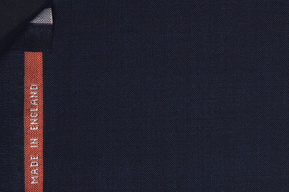 Dormeuil Fabric Navy Herringbone 100% Wool (Ref-843469)
