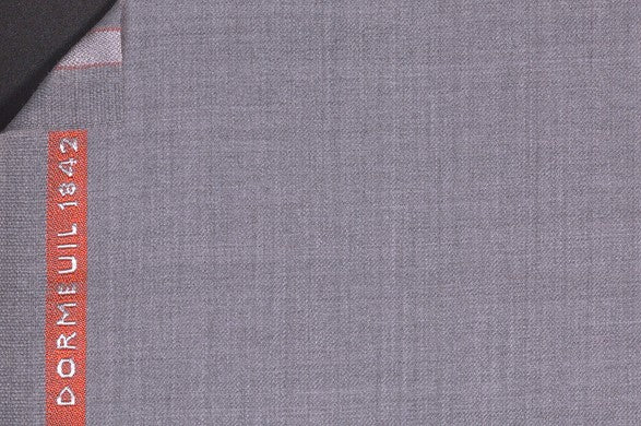 Dormeuil Fabric Grey Plain 100% Wool (Ref-843490)