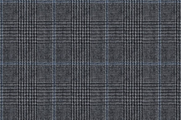 Dormeuil Fabric Black/White Check 100% Wool (Ref-845014)