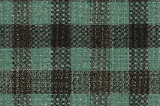 Dormeuil Fabric Green Check 35% Wool 23% Bamboo 22% Silk 20% Linen (Ref-881504)