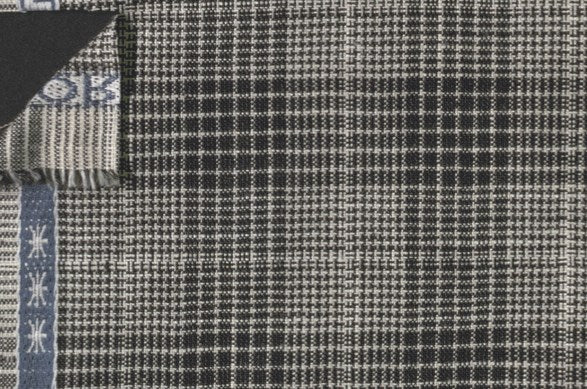 Dormeuil Fabric Black/White Check 35% Wool 23% Bamboo 22% Silk 20% Linen (Ref-881507)