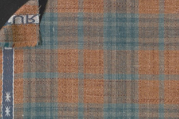 Dormeuil Fabric Green Check 35% Wool 23% Bamboo 22% Silk 20% Linen (Ref-881519)