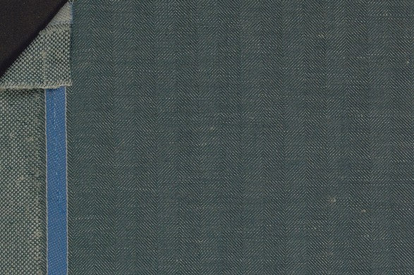 Dormeuil Fabric Green Herringbone 60% Wool 40% Linen (Ref-882202)