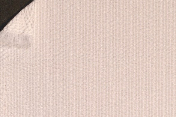 Dormeuil Fabric White Stripe 16% Silk 63% Cotton 16% Polyamide 5% Lycra (Ref-885507)