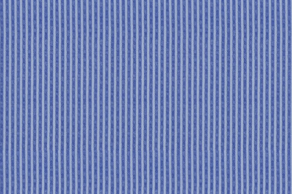 Dormeuil Fabric Blue Stripe 16% Silk 63% Cotton 16% Polyamide 5% Lycra (Ref-885508)