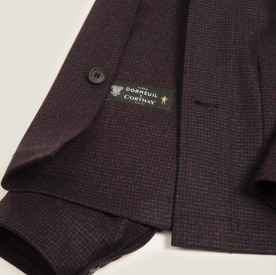 Dormeuil X Corthay Overshirt Navy & Burgundy