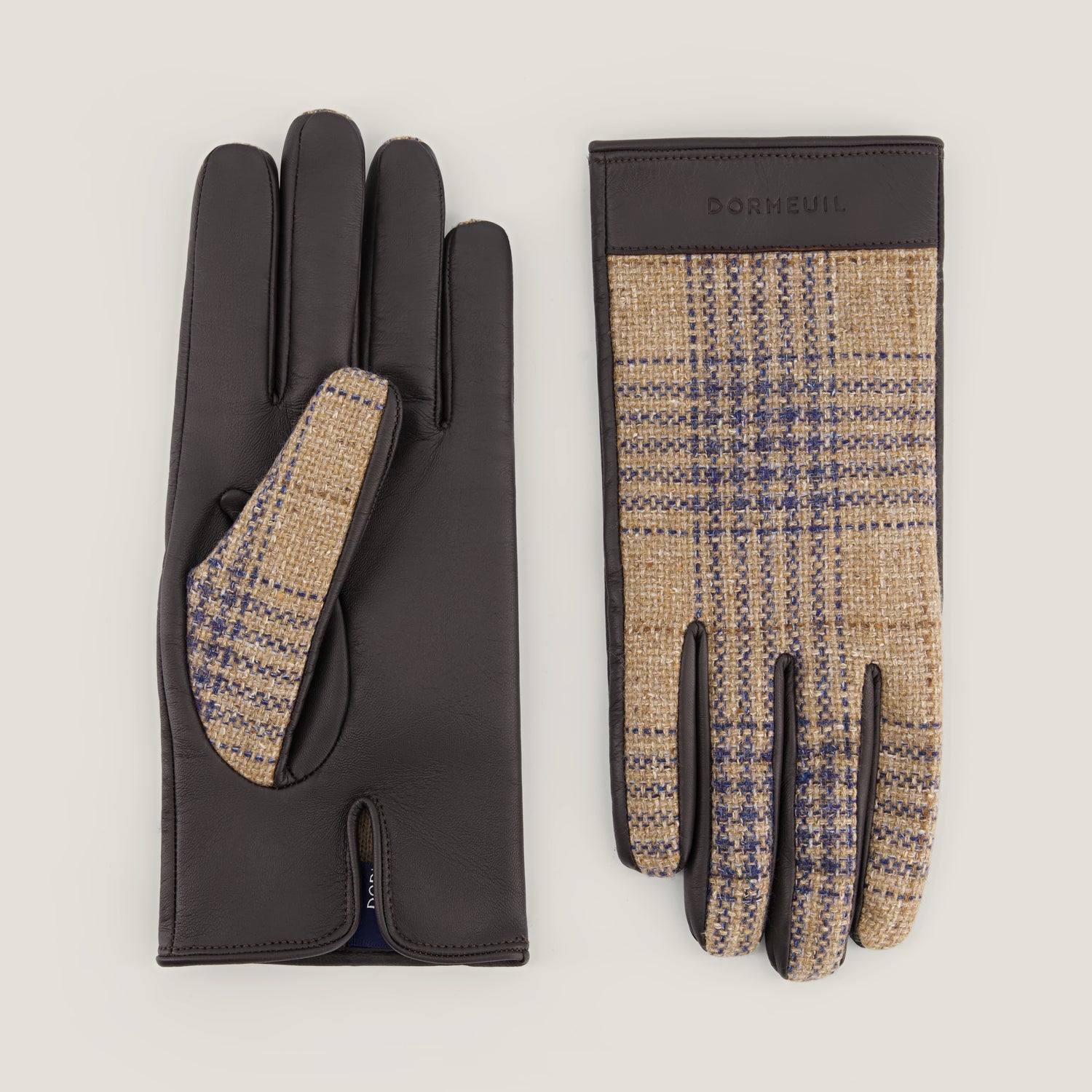 Pure Cashmere & Leather men's gloves Beige Beige ベージュ 米色