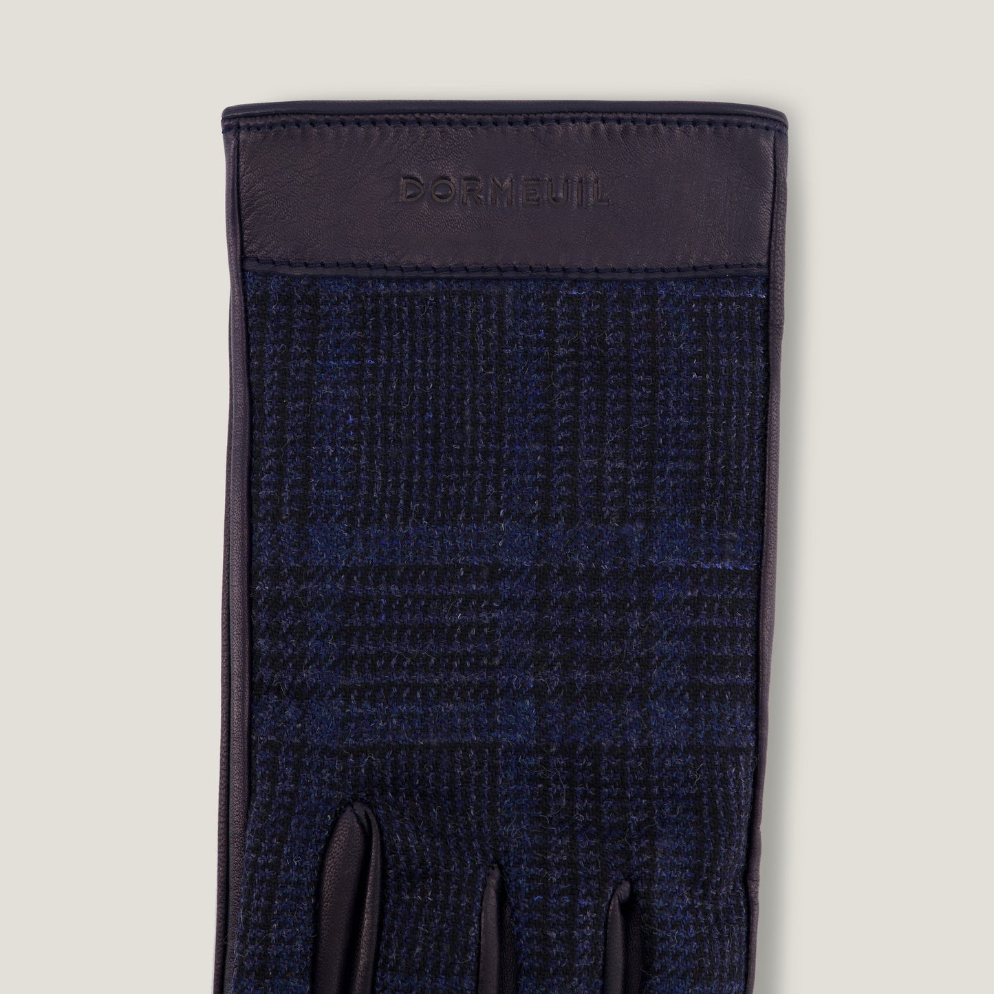 Pure Cashmere & Leather men's gloves Dark Blue Bleu foncé ダークブルー 黑暗蓝