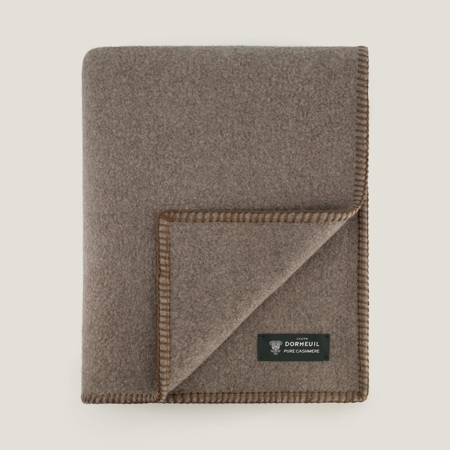 Pure Double Cashmere Throw Taupe トープ 灰褐色