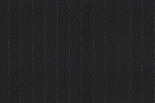 Dormeuil Fabric Black Stripe 80% Wool 20% Polyester (Ref-204116)