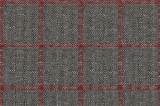 Dormeuil Fabric Grey Check 67% Wool 27% Silk 6% Linen (Ref-880077)