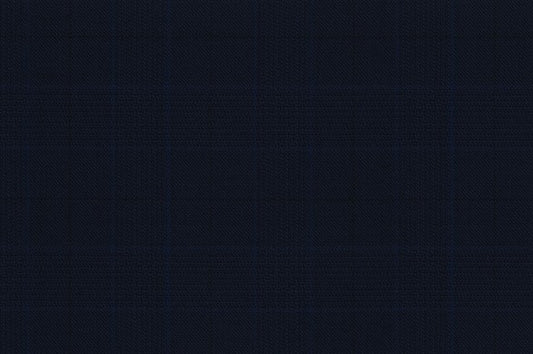 Dormeuil Fabric Navy Check 100% Wool (Ref-164012)