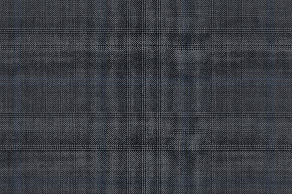 Dormeuil Fabric Grey Check 100% Wool (Ref-164035)