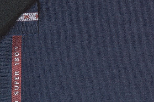 Dormeuil Fabric Navy Plain 100% Wool (Ref-180232)
