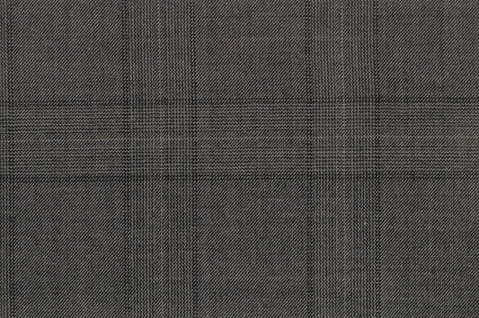 Dormeuil Fabric Grey Check 100% Wool (Ref-180591)