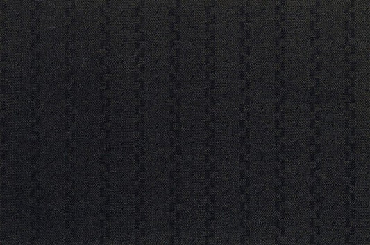 Dormeuil Fabric Black Semi Plain 100% Wool (Ref-180605)
