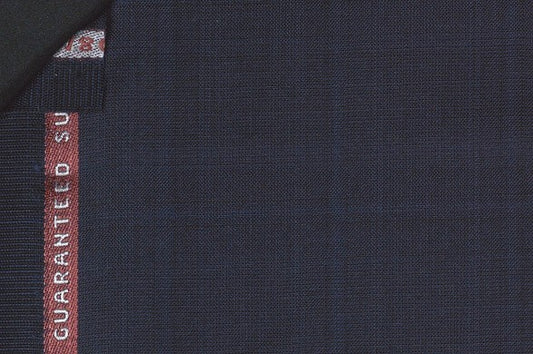 Dormeuil Fabric Blue Check 100% Wool (Ref-180618)