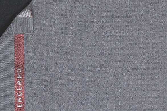 Dormeuil Fabric Grey Herringbone 100% Wool (Ref-180619)
